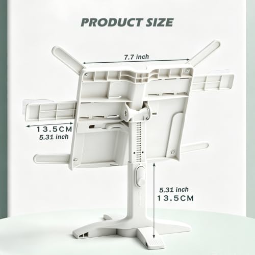 Book Stand for Reading, Page Clip for Cookbook, Recipe, Magazine, Laptop,Tablet, Foldable for Kitchen, Office, School