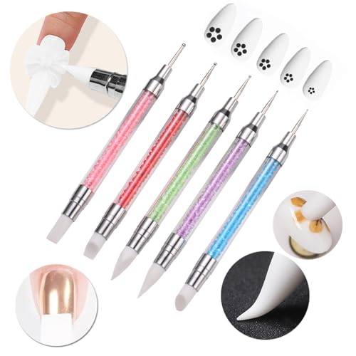 Nail Art Brushes Set, Dotting Sculpt Tools, Ombre Sponges for Home Manicure - size: Medium