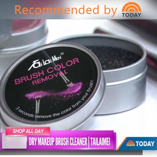 TailaiMei 2 Pack Color Removal Cleaner Sponge, Quickly & Easily Clean Makeup Brushes Powder Without Water or Chemical Solutions Eliminating Drying Time - Switch Eyeshadow Colored Immediately - color: 2 Pack, Black Cleaner sponge