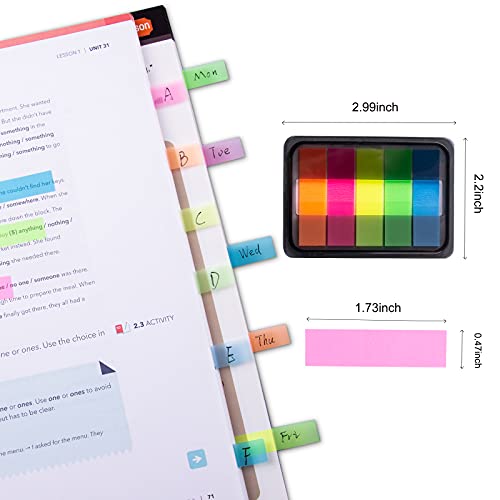 Golcellia 300 Pcs Transparent Sticky Tabs, Pop Up Page Markers for Books - color: Long Strip Base