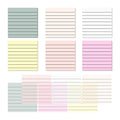 Temiary 6P Transparent Sticky Notes with Lines, Clear See Through Memo Pad - color: Morandi With Lines