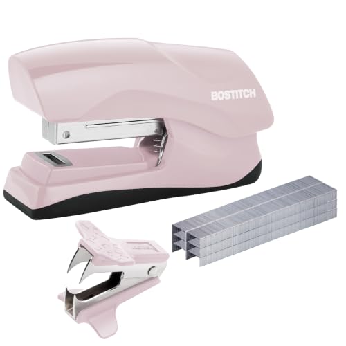 Bostitch Heavy Duty Stapler Value Pack, 40 Sheet Capacity, Pink - color: Pink