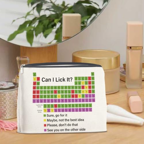 LyoGao Funny Periodic Table Makeup Bag, Science Teacher Gifts Cosmetic Bag - color: ccc