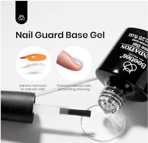 Beetles Black and White Gel Polish, 4Pcs Gel Polish Kit - color: 0-0-Black White Colors
