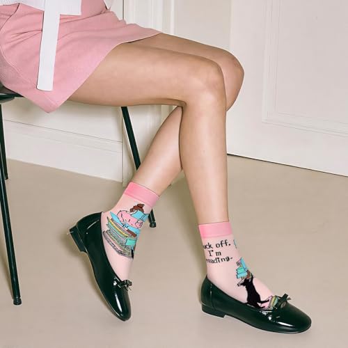 Funny Socks for Women and Teenage Girls, Cute Crazy Unique Novelty Gifts - color: A-cat-1