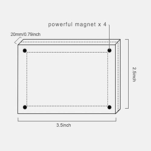 Clear Acrylic Photo Frame,Magnetic Perspex Picture Holders Table Standing Double Side Displays (2.5x3.5) - size: 2.5x3.5"
