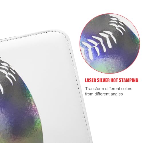 400 Pockets Baseball Card Binder, Laser Silver Hot Stamping Cover,W633 - color: Dazzling Baseball-400