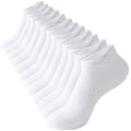 ACCFOD Womens Ankle Socks Athletic Running Low Cut Socks With Tab 6 Pairs - color: White, size: 9-11