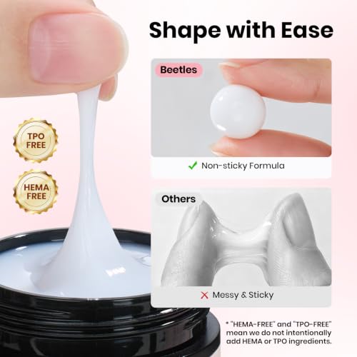 Beetles 3D Gel Nail Art Clear & White, 2 Pcs 3D Sculpting Gel for Nail Art - color: G-Multicolor-2