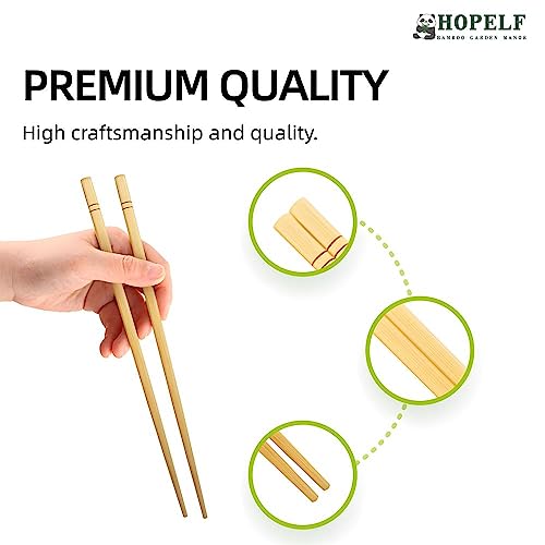9.5 Inch X 20 Pairs Chopsticks,Reusable,Simplea and Minimalistic Design,More Size Choices 7"/9.5"/12" - size: M-9.5inch
