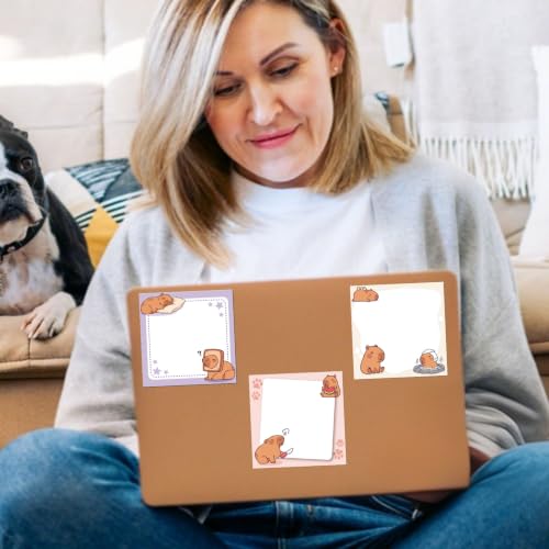 9 Pcs Cute Capybara Sticky Notes, Funny Capybara Self-Adhesive Notes for Women Man, Colorful Positive Sticky NotePads for Teacher Students Office Worker Animal Lovers Gift - color: Dumpster Fire C