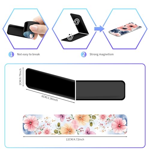 96 Pieces Magnetic Bookmarks Magnet Page Markers - Book Marks for Reading Women & Men with Storage Boxes - Cute Magnet Bookmark Clips for Reading Pleasure（Flowers） - size: 96, style: Flowers Style