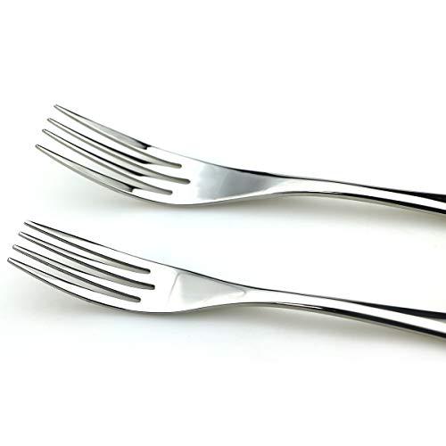 JASHII 18/0 Stainless Steel 24 Piece Mirror Polished Silver Flatware Set,Dinner Knife Steak Knife Salad Fork Dessert Coffee Spoon，Service for 4 ，Silverware Utensil Sets - color: 24pcs/4-set