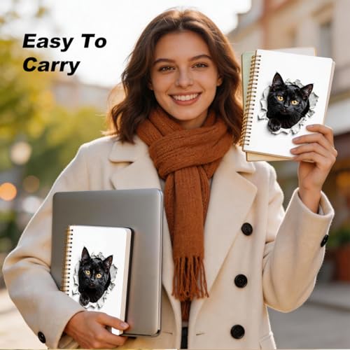 2 Pcs Funny Cat Spiral Notebook, Cute Cats Gifts Journal Notebook for Women - color: Multicolour 0002