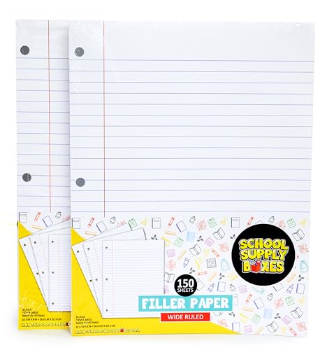School Supply Boxes | Elementary Writing Bundle (1 Box) | Back to School Essentials Kit for Students & Teachers | Includes Wide-Ruled Filler Paper, Wide-Ruled Notebooks, 12 ct. Pens, & More - color: Elementary Writing Bundle, size: 1 Box