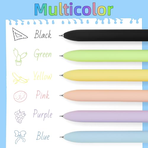 UIXJODO Fine Point Colored Pens, 6 Pcs Gold Vibrant, 0.5mm Gel Ink - color: 6 Pcs Gold Vibrant - Colored Ink
