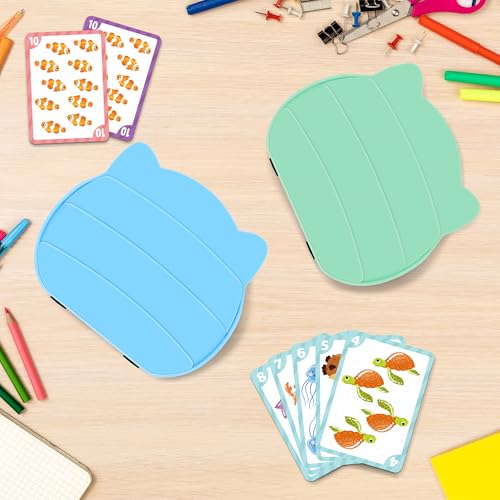 Card Holders for Playing Cards, 2 Pack Playing Card Holder (Blue & Green) - color: Blue & Green