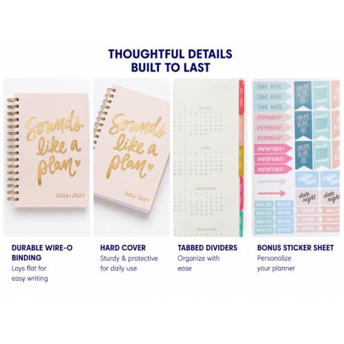 WORLD TRAVELER Academic Planner School Organizer Jul 2026-Dec 2027, 7"x9" - color: Pink Gold