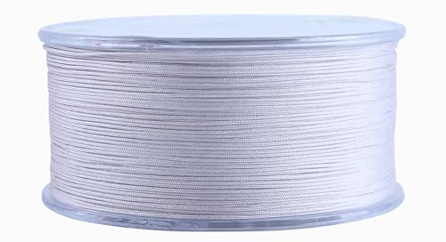 KONMAY 0.6mm Grey Nylon Bracelet String for Dream Catchers&Wind Chimes - color: Gray, size: Braided 0.6mm