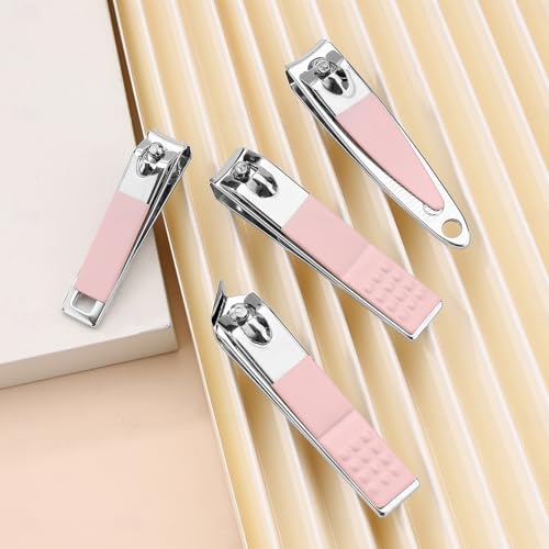Stainless Steel Nail Clipper Set, Portable Manicure and Pedicure Grooming Kit with Travel Storage Case for Fingernails and Toenails, Men and Women (14-in-1) (Silver) - color: Silver