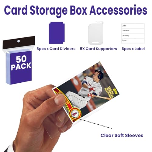 1 Pack Toploader Trading Card Storage Box,5Row 3200 Count Card Box,Bulk Box - size: 1-PACK