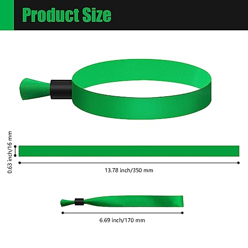 100 Pcs Cloth Wristbands, Disposable Wristbands for Events(Green) - color: GREEN1