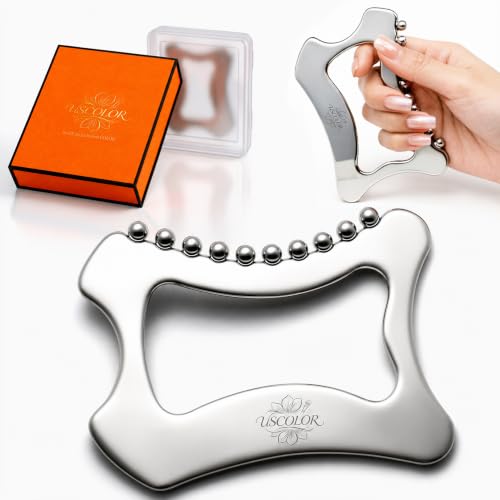 Lymphatic Contour Face Brush Stainless Steel Gua Sha Facial Tools, Lymphatic Drainage Brush Body Gua Sha Tool, Muscle Scraper Massage Tools Scraping Tool Physical Therapy Gua Sha Tool for Face