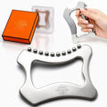 Lymphatic Contour Face Brush Stainless Steel Gua Sha Facial Tools, Lymphatic Drainage Brush Body Gua Sha Tool, Muscle Scraper Massage Tools Scraping Tool Physical Therapy Gua Sha Tool for Face