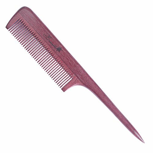 Breezelike Fine Tooth Hair Comb for Women, Wooden Tail Comb for Styling - color: Purpleheart Wood