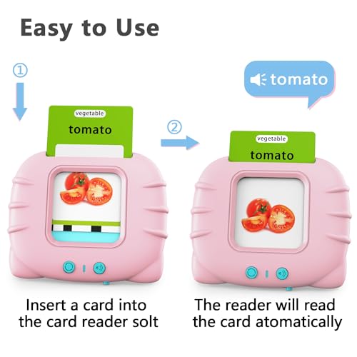 Lapare Audible Flash Cards Toys for Toddlers 2 3 4 5 6, Learn ABC Letters, Numbers 0-100,Phrases,Objects, Adjectives, and More Dolch Sight Words, 280 Cards with 560 Words/Phrases (Pink) - color: Pink, size: 560 Sight Words English (numbers 0-100)