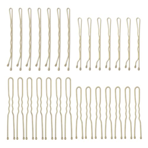 200 Pcs Bobby Pins U Shaped Hair Pins Kit for Women, Gold - color: Blonde