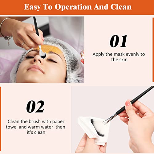 Maitys 9 Pieces Facial Fan Mask Brushes, Black and Silver - color: Black and Silver