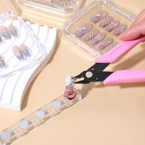 Rhinestone Remover Tool, Pink 5" Nail Charm Remover Tool - color: Pink