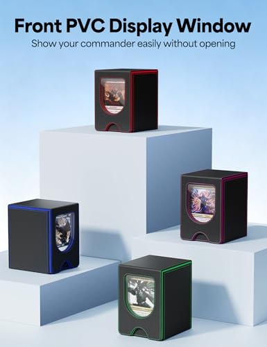 Card Deck Box for MTG Commander, fits 100+ Double-Sleeved Cards - color: A2-4 Colors