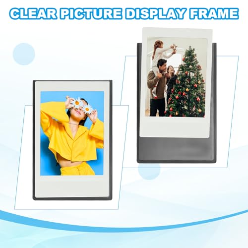 PATIKIL 2x3 Fridge Magnetic Frame, 10Pcs Mini Picture Frames Photo Frame Instant Film Small Picture Holder for Fujifilm Refrigerator, Black - color: Black