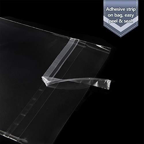 Golden State Art 11x14 Inch Crystal Sealed Clear Plastic Sleeves,100 Pack - size: 11-3/8 x 14-3/16