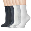 Women's Ruffle Socks Lace Cotton Casual Crew Ultra Thin Lettuce Frilly Ankle Socks Pack of 6 - color: Multicolor-001