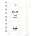 RETTACY Spiral College Ruled Notebook, 300 Pages, B5 Medium (7.4" x 10") - color: Transparent, size: 7.4" x 10"