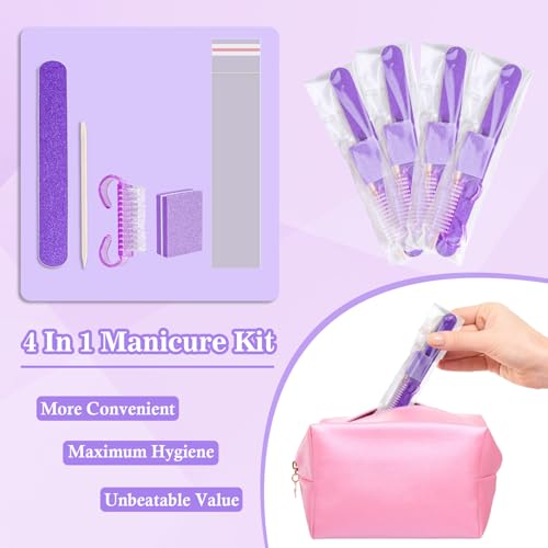 50 Sets Disposable Manicure Kit(50 Set -Purple) - size: 50 Set -Purple