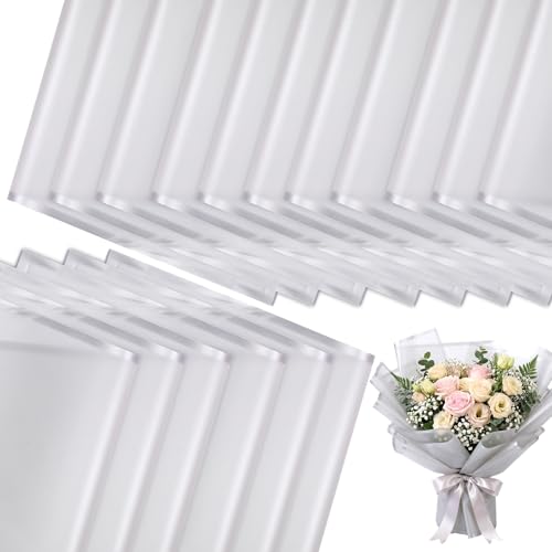 Ctosree 240Sheets Flower Wrapping Paper,Waterproof Korean Bouquet Wrap 23in - color: Silver