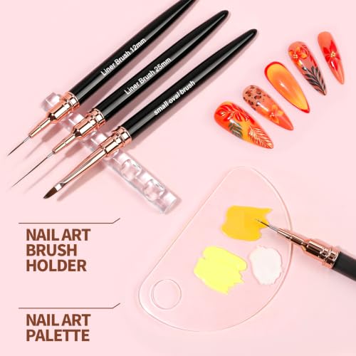 Teenitor Nail Striping Tape Lines Kit Nail Liner Brushes Nail Art Tools