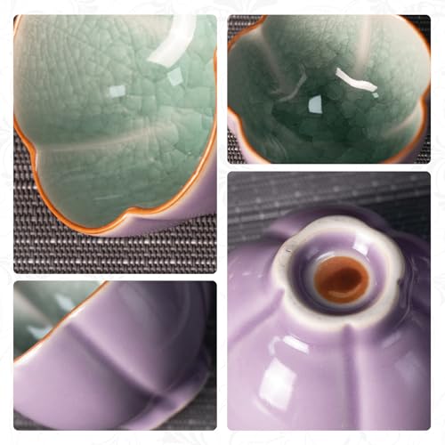 KAMMAK Japanese Tea Cups, 3.3 Oz Small Handmade Ceramic Teacups, Set of 2 - style: GN05