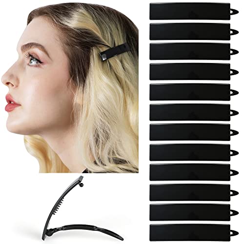 12pcs Hair Barrettes Set for Women and Girls, Hair Clips for Thick Thin Fine Hair, Non-metal Hair Accessories, Non-Slip Grip Handmade Snap Hairpin, BPA Free - color: SN9