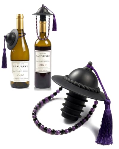 GRIPONG "Jeonlip" Traditional Korean Design Multicolor Wine Bottle Caps to Preserve Freshness, Stylish and Durable, Perfect for Parties and Gifts - Decorative Bottle Plug for Wine & Whiskey - color: Purple