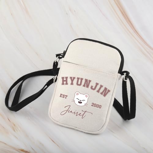 WCGXKO Korean Pop Gift Korean Group Merch Boys Group Est 1999 Dwaekki Crossbody Bag for Pop Music Lover - color: 2000jiniret Cr