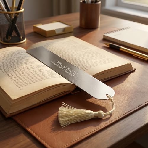 6 Inch Metal Ruler Bookmark, Silver - color: Silver