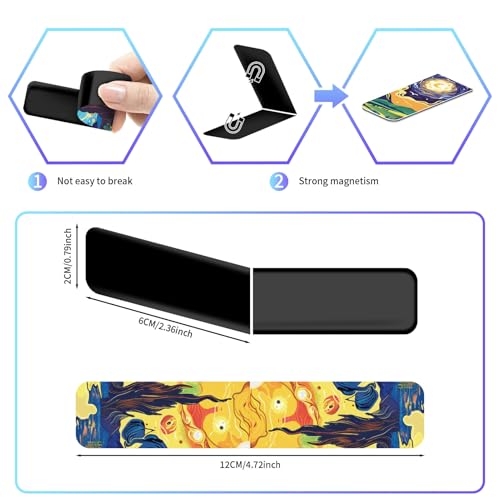 96 Pieces Magnetic Bookmarks Magnet Page Markers - Book Marks for Reading Women & Men with Storage Boxes - Cute Magnet Bookmark Clips for Reading Pleasure（Oil Painting） - size: 96, style: Oil Painting Style