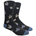 Urban Peacock Men's Novelty Fun Dress Socks Multiple Patterns/Multi-pair Options! - color: Curious Cat - Dark Grey