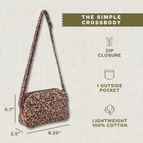 Bella Taylor Simple Crossbody, Quilted Handbag for Women - color: Twilight Garden