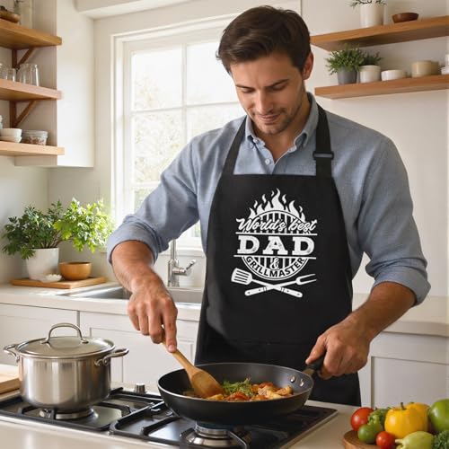 Leebbsin Gift for Dad, Cooking Apron for Dad, Best Dads Birthday Gift
